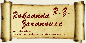 Roksanda Zoranović vizit kartica